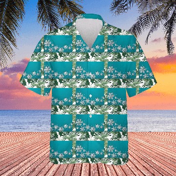 Discover Christmas Snowflakes Teal Winter Hawaiians