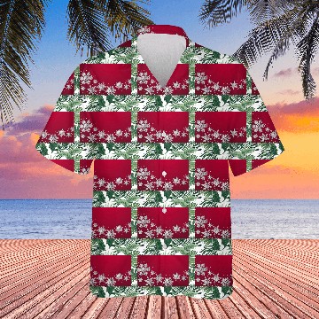 Discover Christmas Snowflakes Red Winter Hawaiians