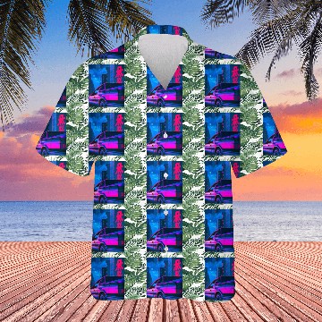 Discover Vaporwave Car Synthwave City Hawaiians