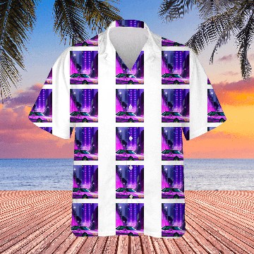 Discover Vaporwave Car Synthwave City Hawaiian Shirts