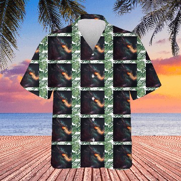 Discover Dark fantasy fire breathing dragon Hawaiians