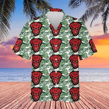 Discover Red Military Crocodile Hawaiians