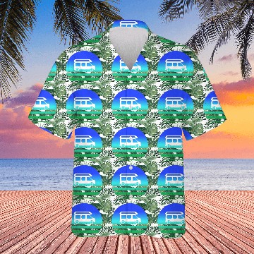 Discover Camper Van Retro Sunset Vintage sun camping Hawaiians