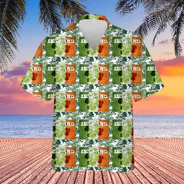 Discover St Patrick's Ireland Flag four leaves Clover Hawaiians