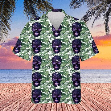 Discover Purple Violet Geometric Design Skull Hawaiians