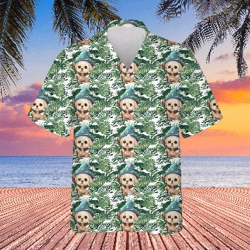 Discover Cute Wizard Dog Roleplaying Dice Nerdy RPG Tableto Hawaiians