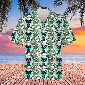 Discover Cute Wolf Moon Graphic Hawaiians