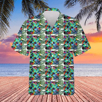 Discover ABSTRACT PAINTING basecolor WATERBASE cube BLACK Hawaiians