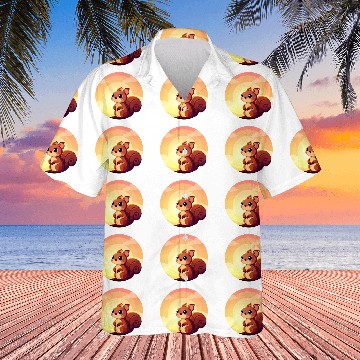 Discover Squirrel Round Sunset Design Hawaiians