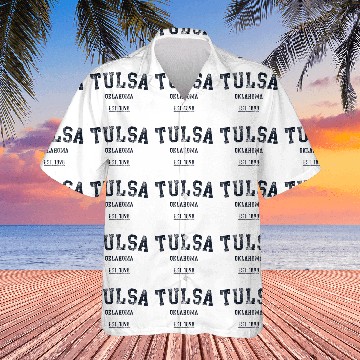 Discover Tulsa Oklahoma Distressed Text Sport Style Hawaiian Shirts