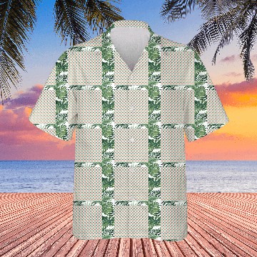 Discover Retro Floral Pattern Yellow Teal Red Hawaiians