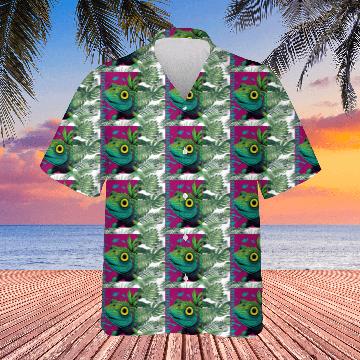 Discover Psychedelic Reptile Wonderland Retro Designs 7 Hawaiians