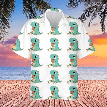 Discover Little dinosaur, big cookie Hawaiian Shirts