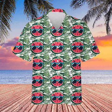 Discover Kawaii Melon with Sunglasses: Summer Fruit Chill Hawaiians
