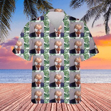 Discover Trump Mugshot with YZY Shades Hawaiians