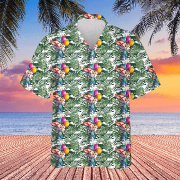 Discover Happy Rabbit Holding Balloons Hawaiians