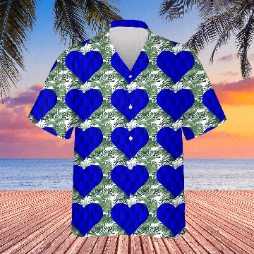 Discover Blue Cute Heart Icon Hawaiians