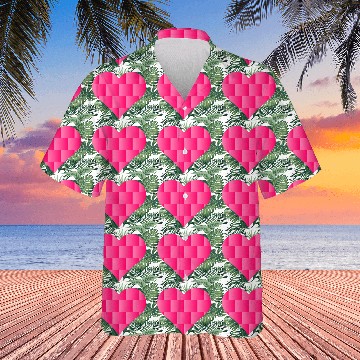 Discover Pink Cute Heart Icon Hawaiians