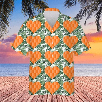Discover Orange Cute Heart Icon Hawaiians