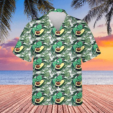 Discover Green Cat Sleeping On An Avocado Hawaiians
