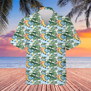 Discover Surfing Bird Watercolor Hawaiians