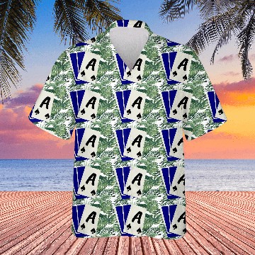 Discover Playing Card Hand, Ace Showing 3 Color Vector Hawaiians