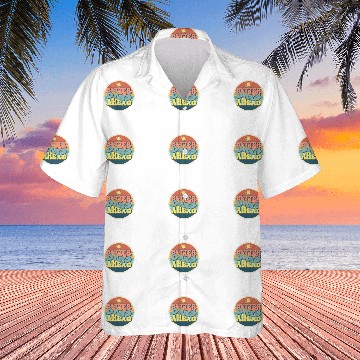 Discover Blue Yellow Retro Simple Motivation Cute Hawaiian Shirts 1