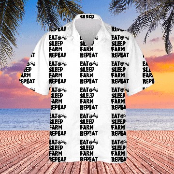Discover Tractor Eat sleep Farm Repeat Hawaiian Shirts