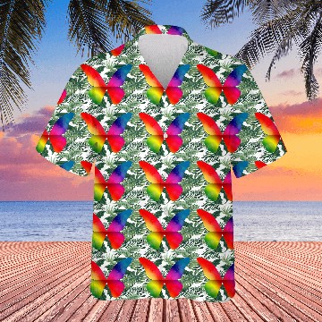Discover Butterfly shape in strong rainbow colors Hawaiians