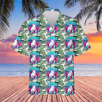 Discover White Easter Bunny with Eggs Hawaiians