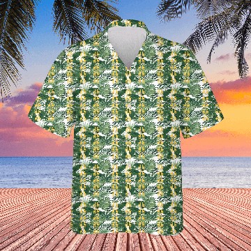 Discover GOLD GREEN REINDEERS CREATIVE PATTERN Hawaiians
