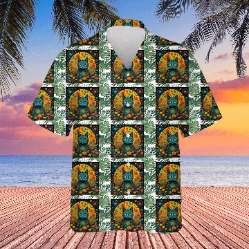 Discover Cosmic Cats - Surreal Graphic Hawaiians