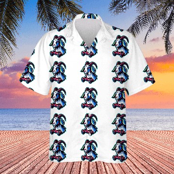 Discover Gaming Goat Controller Geek Design Hawaiian Shirts