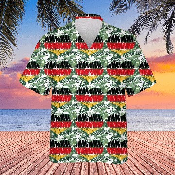 Discover Heart - Black Red Gold (Germany / Flag / Scribble) Hawaiians