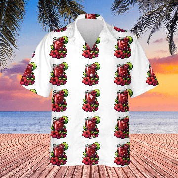 Discover Red Flower Hibiscus Tea Hawaiian Shirts