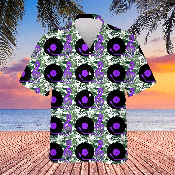 Discover Music Clef Note Record Plate Vinyl DJ Party Treble Hawaiians