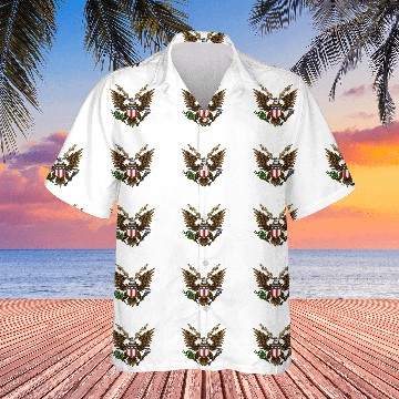 Discover The bald eagle is a significant symbol in the Unit Hawaiian Shirts