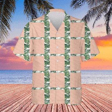 Discover Peach and Brown Wavy Line Pattern Design Hawaiians