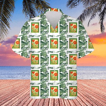 Discover California Poppies illustration poster Hawaiians