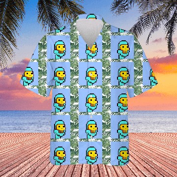 Discover Pixel Alien golden mask Hawaiians