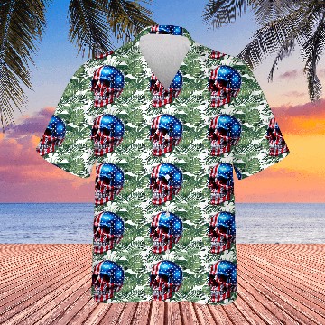 Discover American Flag Skull Hawaiians