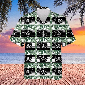 Discover Pirate Centered Flag © WhiteTigerLLC.Com LIKE US Hawaiians