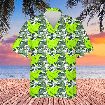 Discover 2 Green Beautiful Leaves Eco Spring Summer Nature Hawaiians