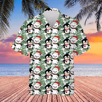 Discover Santa Polar Bear and Penguin Friends Hawaiians