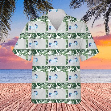 Discover Fantasy unicorn - grey blue- design for kids Hawaiians