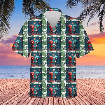 Discover Cute Robot Hearts Hawaiians