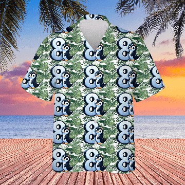 Discover Kids Fun Penguin and Numbers Design Hawaiians