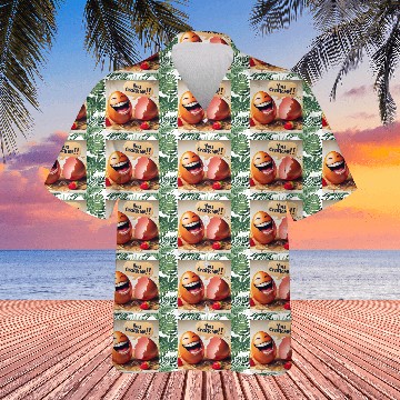 Discover A cracked Easter egg laughing with the caption Hawaiians