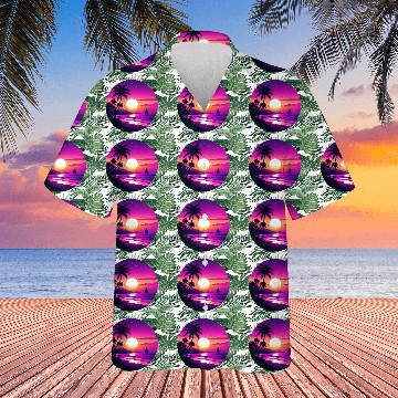 Discover Tropical Retro Sunset Sailing Vacation Hawaiians