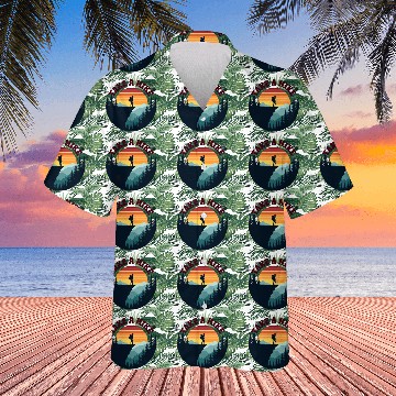 Discover Take A Hike - Vintage Sunset Mountain Silhouette Hawaiians